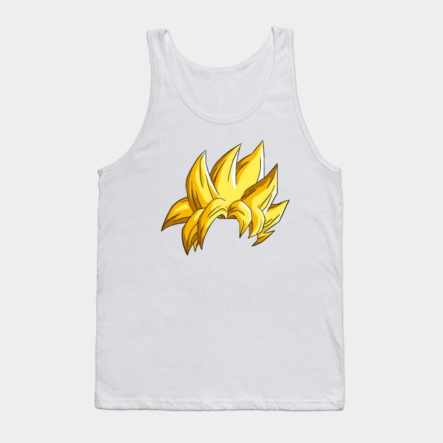 Goku Super Saiyan Hair Tank Top by WilkoKing